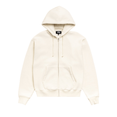 Stussy Cursive Applique Zip Hoodie 'Natural'