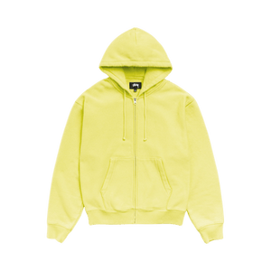 Stussy Cursive Applique Zip Hoodie 'Lime'