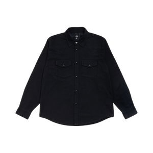 Stussy Cotton Silk Western Shirt 'Black'