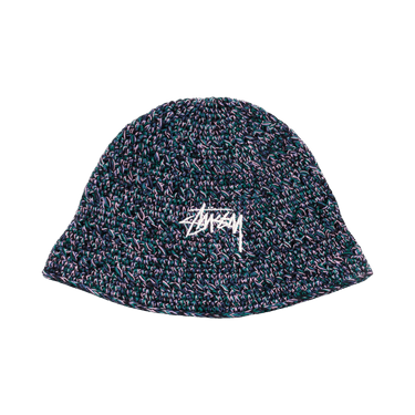 Stussy Hemp Stock Knit Bucket Hat 'Multi Navy'