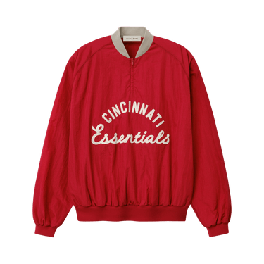 Fear of God Essentials Reds Half Zip Pullover 'Stone Red/ Seal Rib'