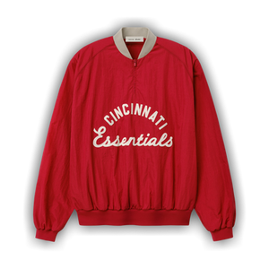 Fear of God Essentials Reds Half Zip Pullover 'Stone Red/ Seal Rib'