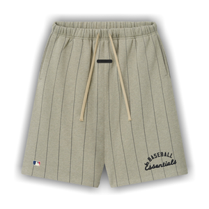 Fear of God Essentials MLB 90's Sweatshort 'Seal Heather W Black Pinstripes'