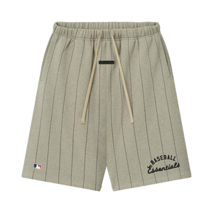 Fear of God Essentials MLB 90's Sweatshort 'Seal Heather W Black Pinstripes'