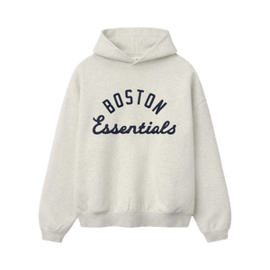 Fear of God Essentials Red Sox Sport Hoodie 'Oatmeal Heather/ Light Heather Rib'