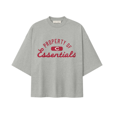 Fear of God Essentials Reds Merch Tee 'Concrete Heather'