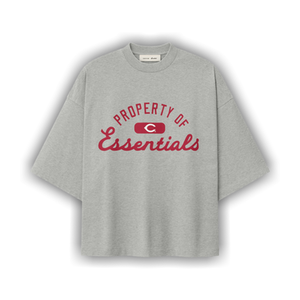 Fear of God Essentials Reds Merch Tee 'Concrete Heather'