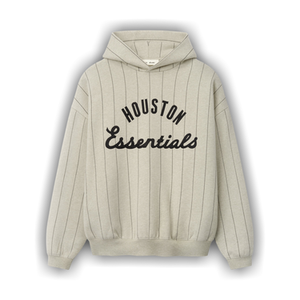 Fear of God Essentials Astros Sport Hoodie 'Heather Stone W Black Pinstripes'