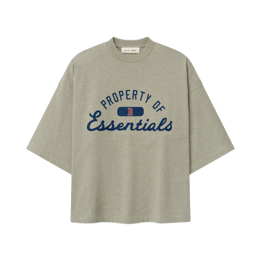 Fear of God Essentials Red Sox Merch Tee 'Seal Heather'