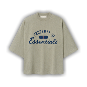 Fear of God Essentials Red Sox Merch Tee 'Seal Heather'