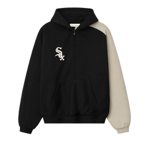 Fear of God Essentials White Sox Raglan Half Zip Sport Hoodie 'Black'