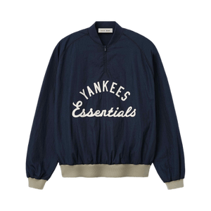 Fear of God Essentials Yankees Half Zip Pullover 'Dark Sapphire/ Overland Rib'