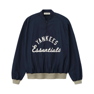 Fear of God Essentials Yankees Half Zip Pullover 'Dark Sapphire/ Overland Rib'