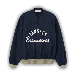 Fear of God Essentials Yankees Half Zip Pullover 'Dark Sapphire/ Overland Rib'