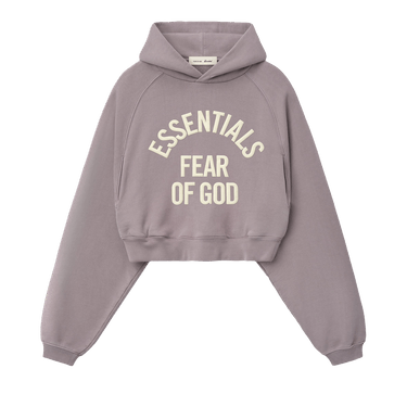 Fear of God Essentials Campus 90s Cropped Raglan Hoodie 'Faded Mauve'