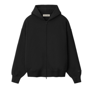 Fear of God Essentials Classic Zip-Up Hoodie 'Vintage Black/White'