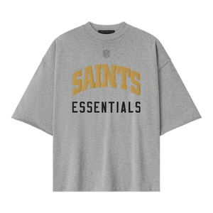 Fear of God Essentials Saints 90s 3/4 Sleeve Tee 'Concrete Heather'