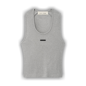 Fear of God Essentials Rib Knit Fitted Tank 'Concrete Heather'