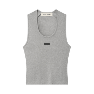 Fear of God Essentials Rib Knit Fitted Tank 'Concrete Heather'