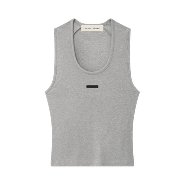 Fear of God Essentials Rib Knit Fitted Tank 'Concrete Heather'
