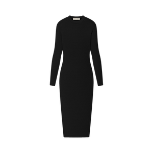 Fear of God Essentials Rib Knit Fitted Long Sleeve Dress 'Vintage Black'