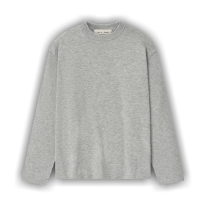 Fear of God Essentials Classic Knit Long Sleeve Tee 'Concrete Heather'