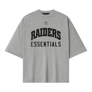 Fear of God Essentials Raiders 90s 3/4 Sleeve Tee 'Concrete Heather'