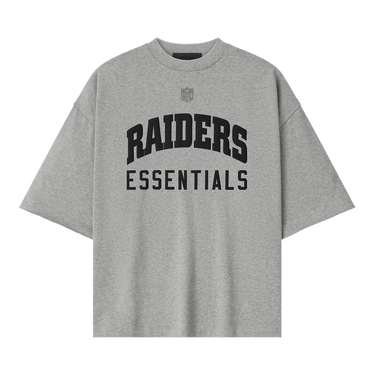 Fear of God Essentials Raiders 90s 3/4 Sleeve Tee 'Concrete Heather'
