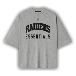Fear of God Essentials Raiders 90s 3/4 Sleeve Tee 'Concrete Heather'