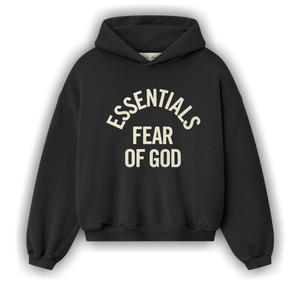 Fear of God Essentials Campus 90s Hoodie 'Faded Black'
