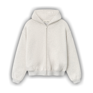 Fear of God Essentials Classic Full Zip Hoodie 'Oatmeal Heather'