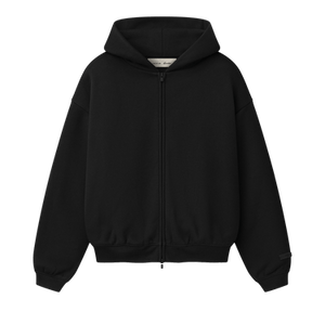 Fear of God Essentials Classic Full Zip Hoodie 'Vintage Black'