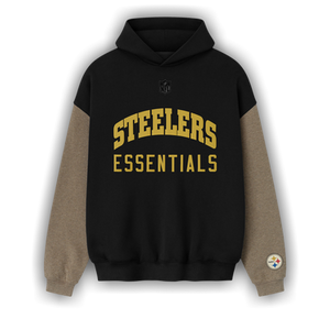 Fear of God Essentials Steelers Sport Hoodie 'Black/Homestead Heather'