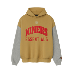 Fear of God Essentials Forty Niners Sport Hoodie 'Prairie Sand/Concrete Heather'