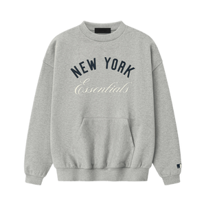Fear of God Essentials Yankees Sport Crewneck 'Concrete Heather'
