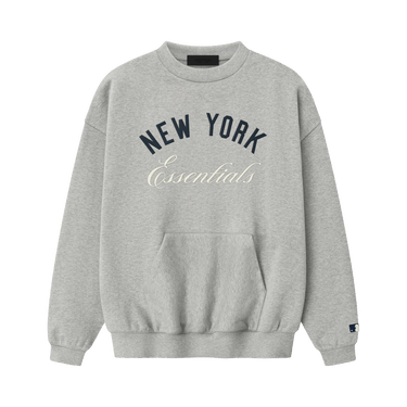 Fear of God Essentials Yankees Sport Crewneck 'Concrete Heather'