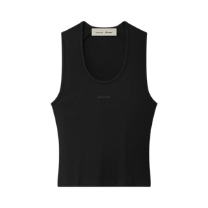 Fear of God Essentials Rib Knit Fitted Tank 'Vintage Black'