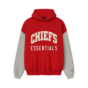 Fear of God Essentials Chiefs Sport Hoodie 'Red/Concrete Heather'