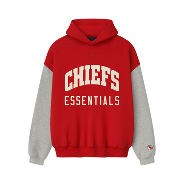 Fear of God Essentials Chiefs Sport Hoodie 'Red/Concrete Heather'