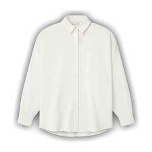 Fear of God Essentials Womens Cotton Oxford Signature Button Up Shirt 'Ivory'