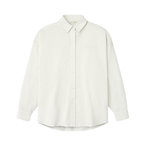 Fear of God Essentials Womens Cotton Oxford Signature Button Up Shirt 'Ivory'
