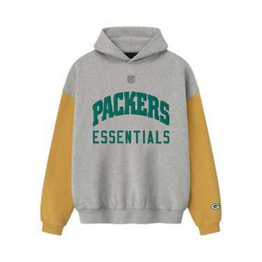 Fear of God Essentials Packers Sport Hoodie 'Concrete Heather/Canyon'