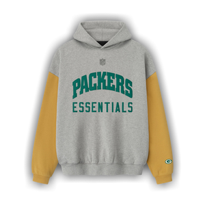Fear of God Essentials Packers Sport Hoodie 'Concrete Heather/Canyon'