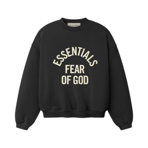 Fear of God Essentials Campus 90s Crewneck Sweatshirt 'Faded Black'