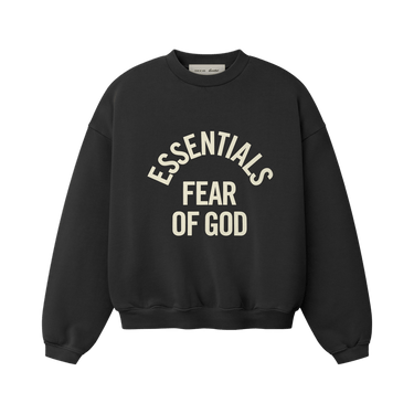 Fear of God Essentials Campus 90s Crewneck Sweatshirt 'Faded Black'