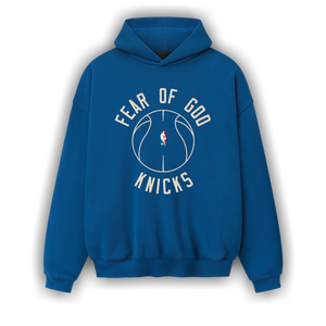 Fear of God Essentials Knicks x Barkley Hendricks 90s Hoodie 'Faded Blue'