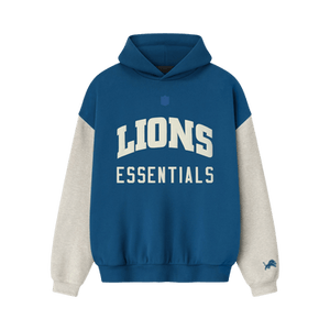 Fear of God Essentials Lions Sport Hoodie 'Blue Sapphire/ Heather Stone'