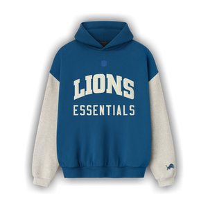 Fear of God Essentials Lions Sport Hoodie 'Blue Sapphire/ Heather Stone'
