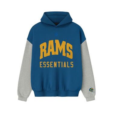 Fear of God Essentials Rams Sport Hoodie 'Blue Sapphire / Concrete Heather'