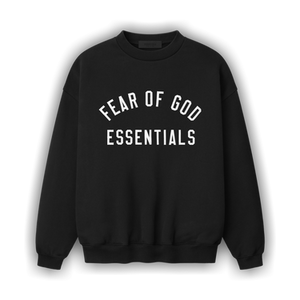 Fear of God Essentials Varsity 90s Crewneck Sweatshirt 'Vintage Black'
